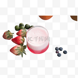 桔子果汁图片_草莓汁水果