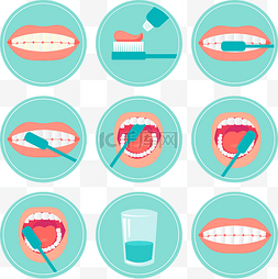 口腔健康图片_口腔牙科刷牙方法流程