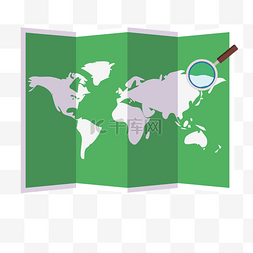 世界地图图片_绿色世界旅行地图