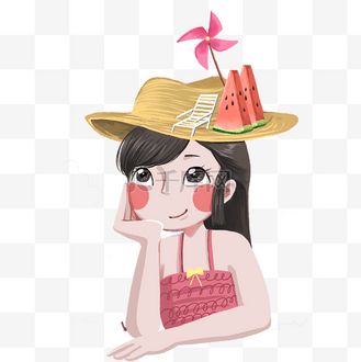 美丽的卡通女孩