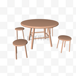 简单一套桌椅