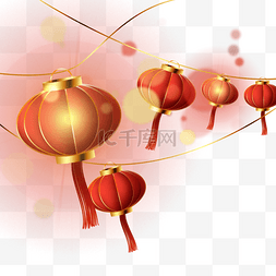 红色复古造型春节农历新年灯笼