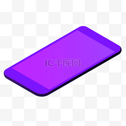 紫色圆角手机科技元素