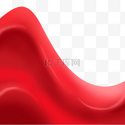红色党建国庆图片_红色的质感创意合成效果彩带