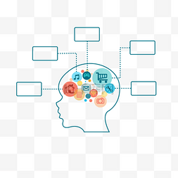 idea商务图片_糖果色商务风简约线框导图