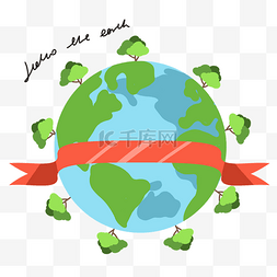 地球横幅图片_世界地球日绿色地球