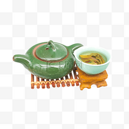 茶壶和茶杯图片_绿色茶壶和茶杯
