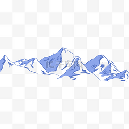 雪山山体图片_蓝色山体高山