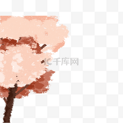 漂亮的樱花树免抠图