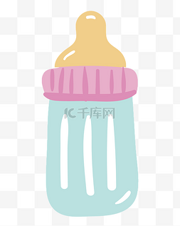 蓝黄色奶瓶