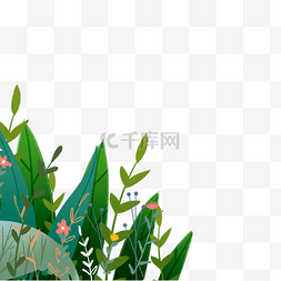 绿叶创意图案图片_春天绿色植物装饰