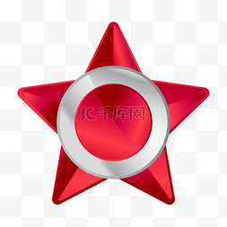 五星勋章图片_漂亮的红色五星勋章