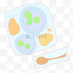 好喝的饮料卡通插画