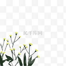 春尚新艺术字图片_黄色的花朵免抠图