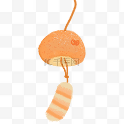 橙色蝴蝶结风铃