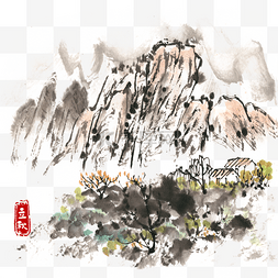 立秋山居图