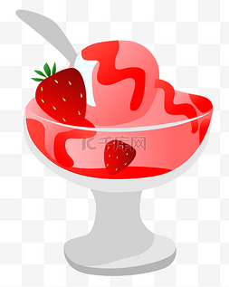 矢量夏季草莓味道的饮料