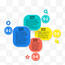 彩色步骤图表素材图片_工作开展步骤信息图