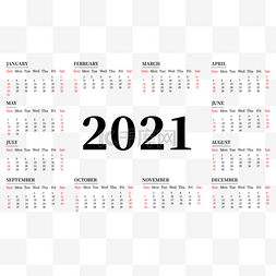 2021 calendar 新年日历排版简约