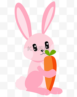 矢量兔子胡萝卜