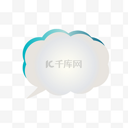 立体云朵形状标题框对话框