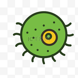 病毒图片_卡通细菌