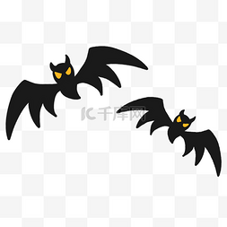 黑色蝙蝠插画