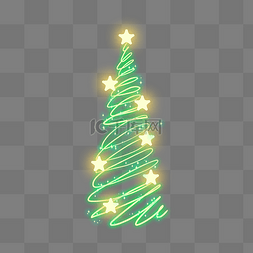 星星图片_闪光绿色圣诞树