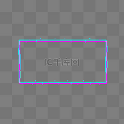 故障抖音线条图片_线条方形故障边框