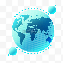网络科技地球图片_蓝色未来科技地球
