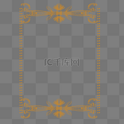 卡通边框时尚图片_欧式点线长方形的边框