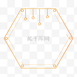 金色六边形装饰框