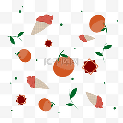 彩色水果底纹装饰图