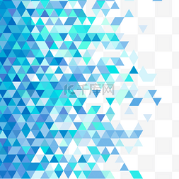 蓝色三角形边框