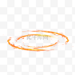 红金粒子遮罩边框图片_带火粒子元素的圆形火环