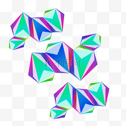 彩色几何图形拼接图片_彩色不规则彩色几何色块拼接装饰
