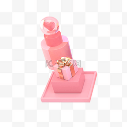 粉色创意喜庆礼盒元素