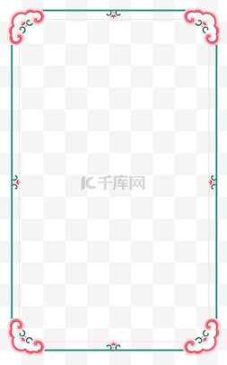 中国风古典花纹框图片_古典花纹竖版边框装饰