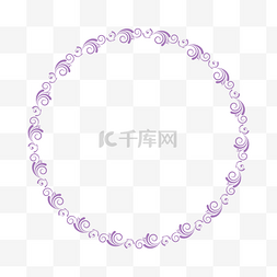 圆形框紫色图片_紫色欧式边框