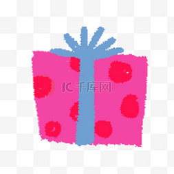 彩盒盒图片_卡通粉色圆点礼物盒