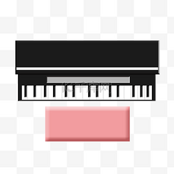 琴键乐器钢琴插画
