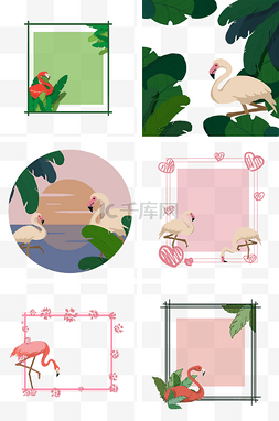 动物相框元素图片_卡通动物边框