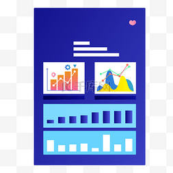 柱状图ai图片_蓝色资料分析图