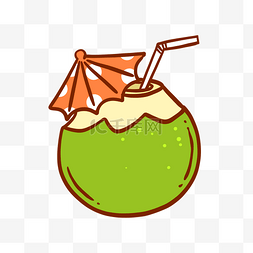 雨珠椰子图片_夏季水果椰子