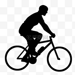骑二八自行车的人图片_骑自行车人物剪影