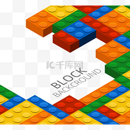 立体模块图片_玩具积木卡通三维边框