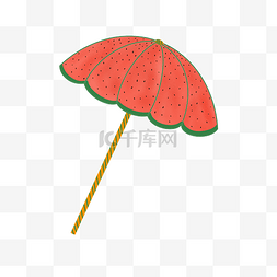 可爱的西瓜遮阳伞