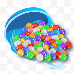 大量许多图片_彩色的海洋球
