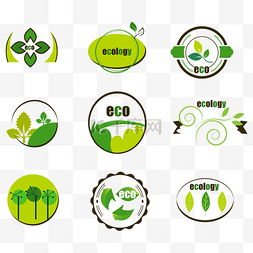 植物图标图片_绿色自然环保图标