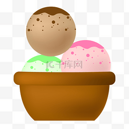 丸子图片_丸子冰淇淋卡通小吃